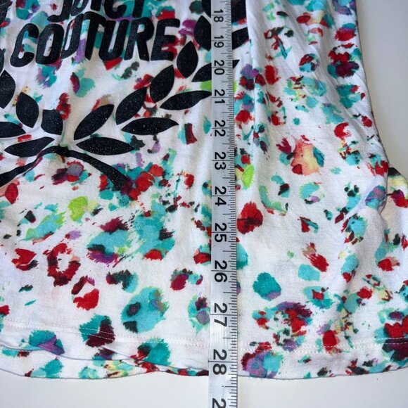 Juicy Couture Multicolor Splatter Print Racerback Tank Top 100% Rayon Womens XL - Picture 7 of 9